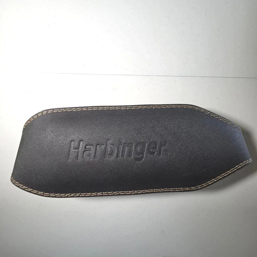 Harbinger 4 Inch Padded Leather Weightlifting Belt Mens Medium Black Gym Support